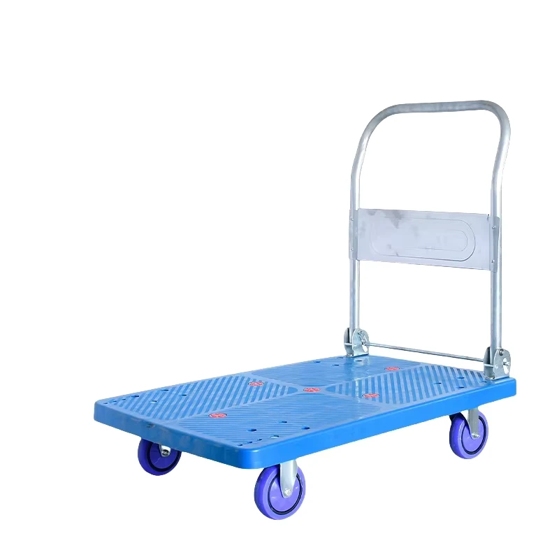 Industrial Foldable Trolley Heavy Duty Plastic Handcart Material Handling Easy Moving Platform Hand Truck