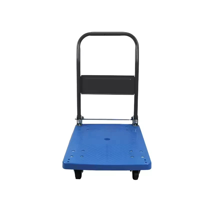 Industrial Heavy Duty Cart Trolley Hand Foldable Platform Trucks Handling Trolley for Warehouse Goods Moving