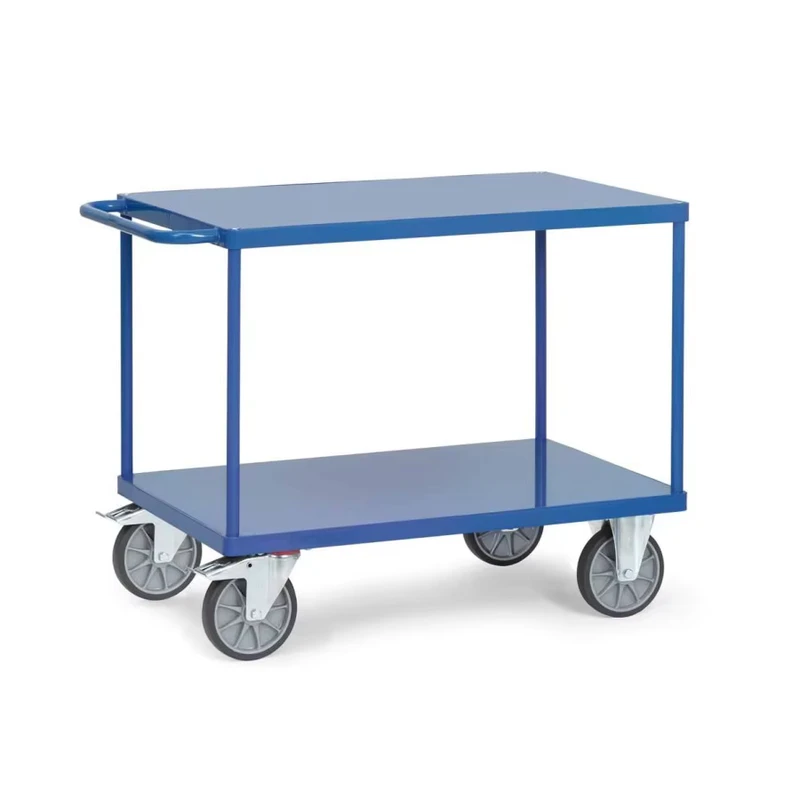 Industrial Heavy Duty Disassembled Storage Steel Platform 2 Layer Trolley