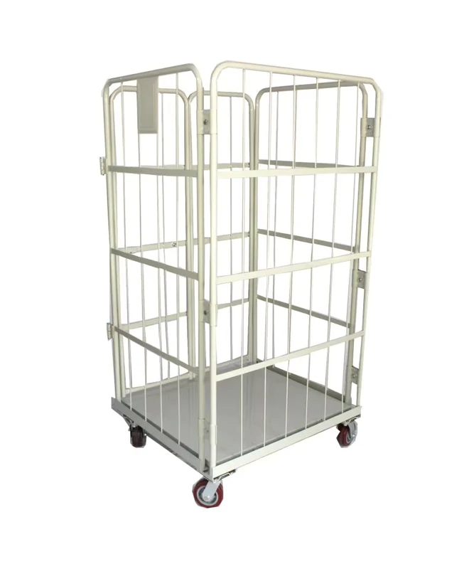 Industrial Logistics Net Cage Wire Mesh Trolley Double Sided Container Logistics Trolley Postal Trolley