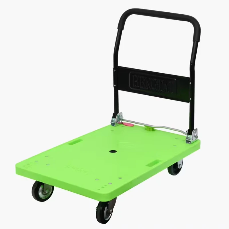 Industrial Plastic Heavy Duty Cart Trolley Hand Foldable Platform Trucks Handling Trolley