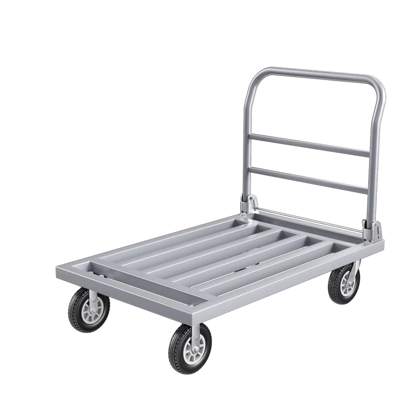 Industrial Platform Cart Made of Steel.stainless Steel Cart Can Carry a Weight of 600 800 kg and Has a Folding Design