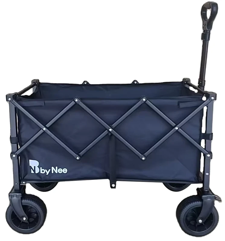 Industrial Portable Foldable Utility Wagon Cart with Tools for Outdoor Camping Garden