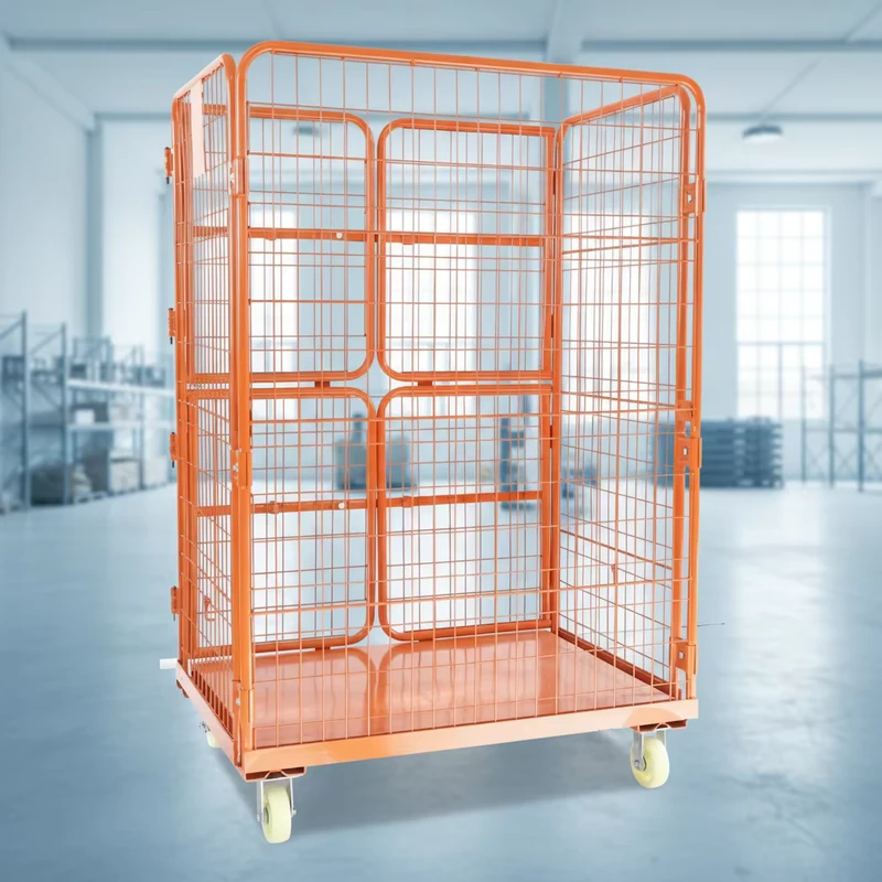 Industrial Roll Container a Frame Stable Steel Cage on Casters for Warehouse Organization