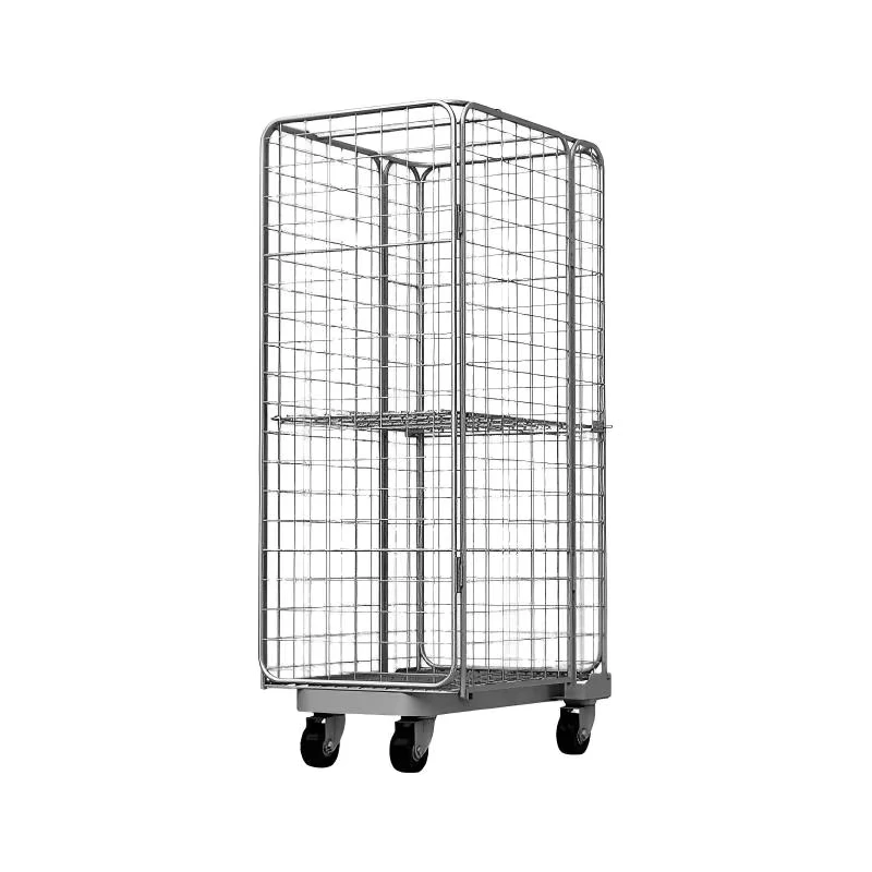 Industrial Rolling Cage Trolley Mobile Rolling Cage Trolley for Warehouse Operations