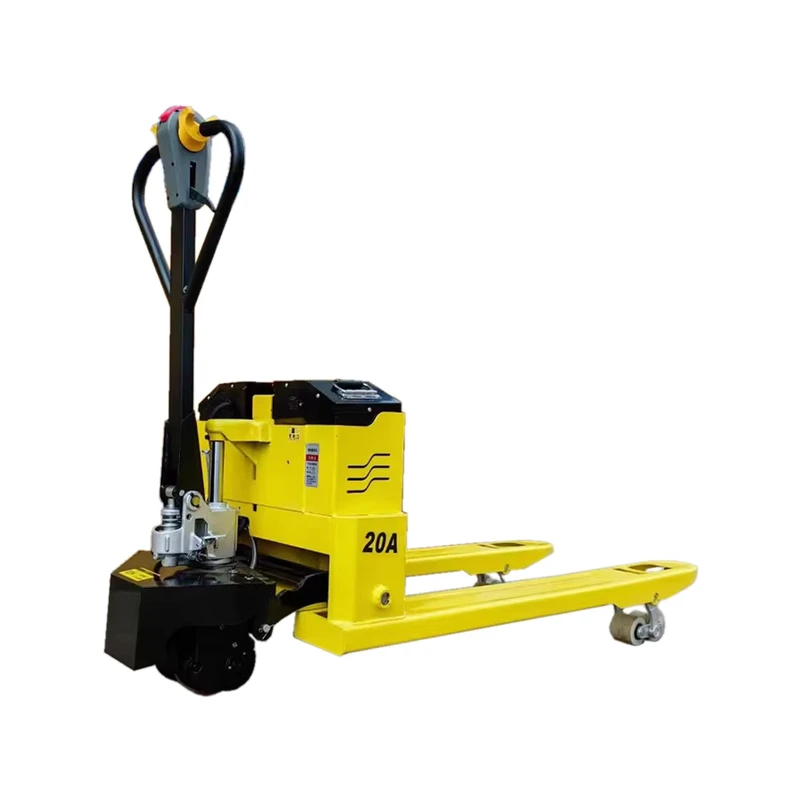Industrial Semi electric Pallet Truck 2000kg-5000kg Load Capacity 550/685mm Fork Width 1175mm Fork Length Nylon Wheels 1