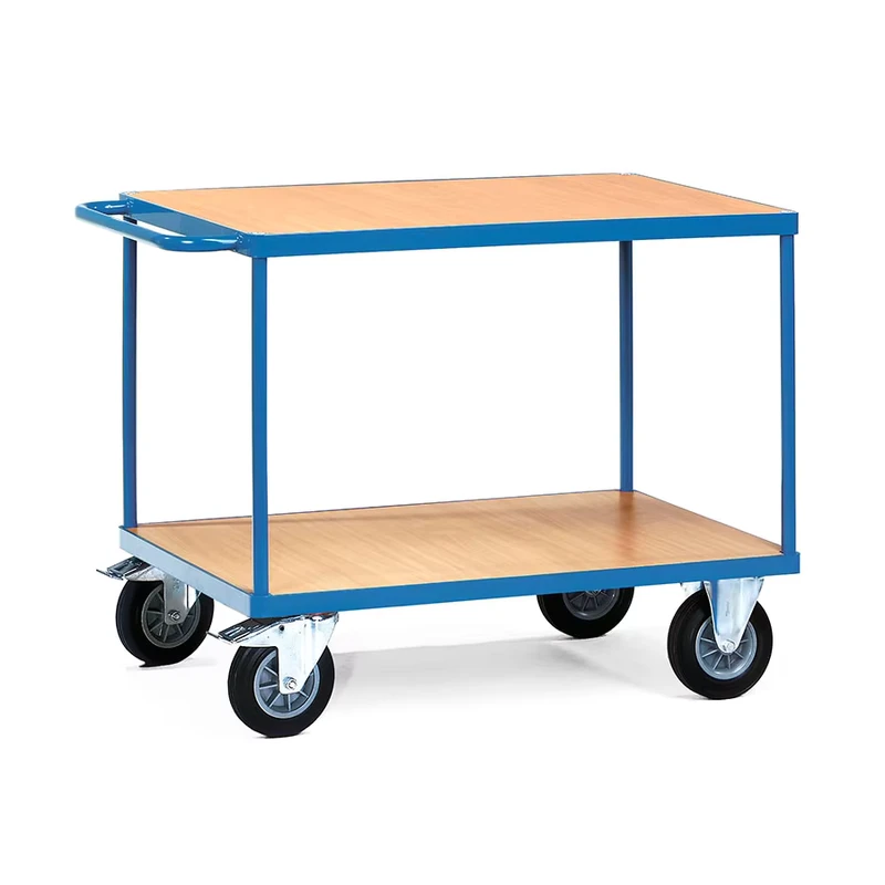 Industrial Service Heavy Duty Steel Utility Trolley 2 Layer Loading Cart