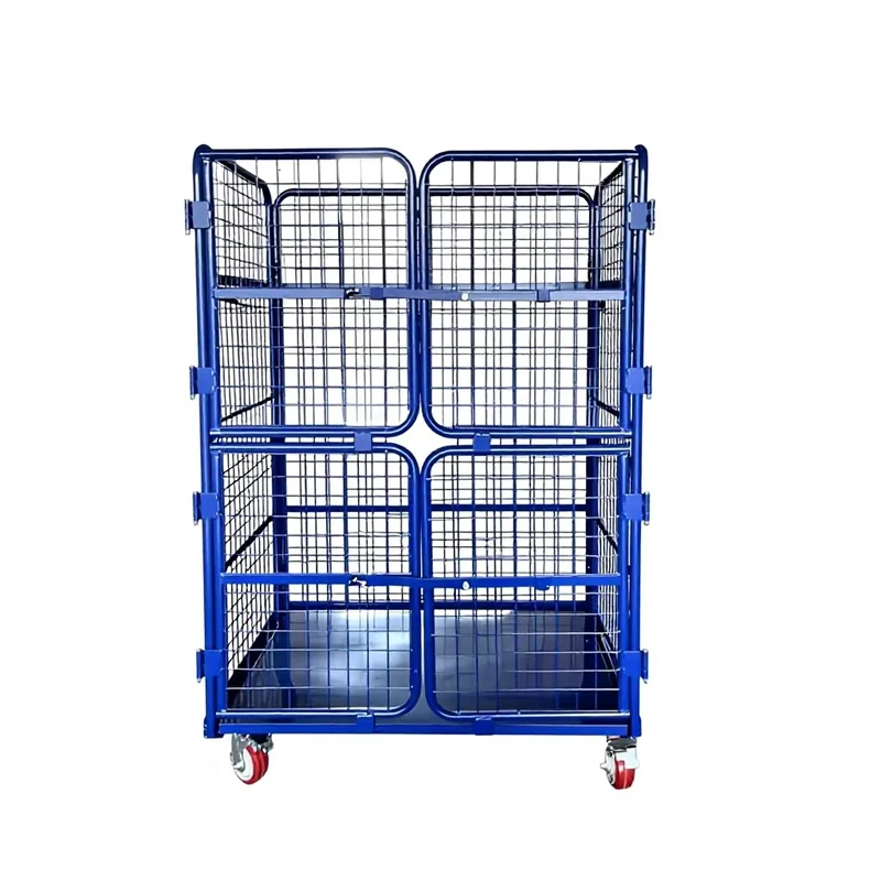 Industrial Steel Cage Trolley Wiremesh Cart for Storage Logistics Transfer