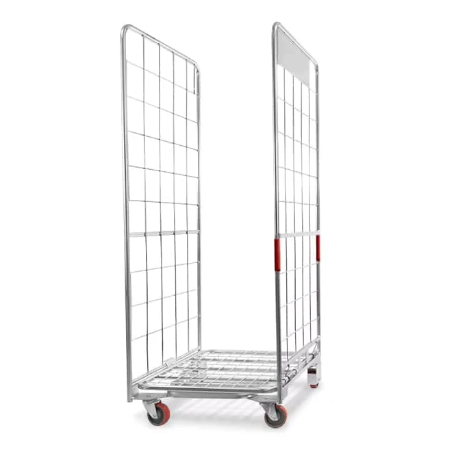 Industrial Warehousing Material Handling Galvanised Nestable Steel Logistics Foods Transport Folding Storage Roll Cage Trolley