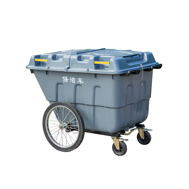 Inner Wall Fire Retardant Eco Friendly Public Hospital Clinical Auxiliary Waste Disposal Storage Trolley 400L Cleaning Cart