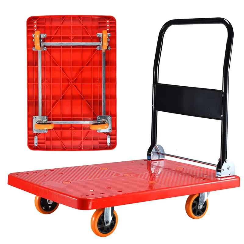 Iron Plastic Platform Hand Truck Trolley Heavy Duty