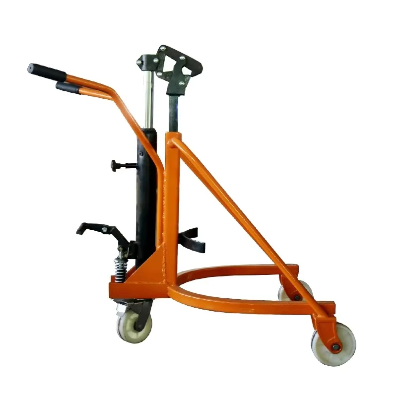 JIN YANG HU Portable Hand Manual Oil Drum Trolley Lifter Truck for Material Handling