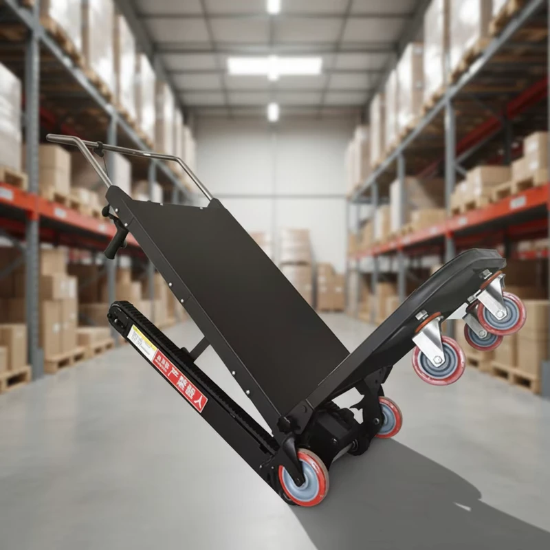 JYH OEM Electric 300kg 400kg Stair Climbing Machine Foldable Steel Platform Crawler Type Lift Trolley Handing Transport Tool