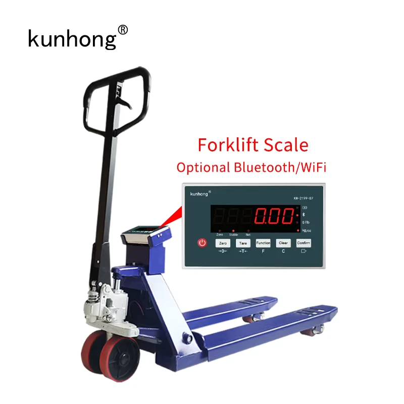 Jack Pallet Manual Electric 2ton 2000kg Truck 2 Forklift Weighing With 2ton Muanal Hand Electric Pallet Truck With Scale