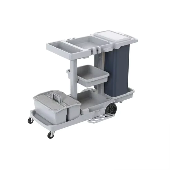 Janitorial Cleaning Trolley With Storage Bucket