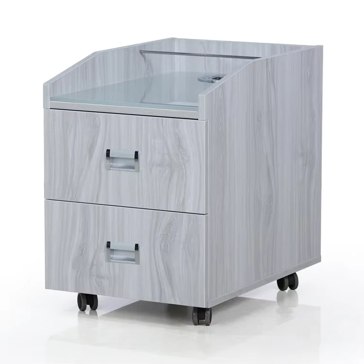 Kangmei Professional Beauty Nail Salon Furniture Rolling Pedicure Trolley Cart with Drawers