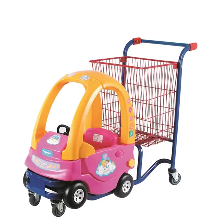 Kids Baby Shopping Mall Plastic Children Cart Kids Trolley Children Shopping Cart Cars for Supermarket
