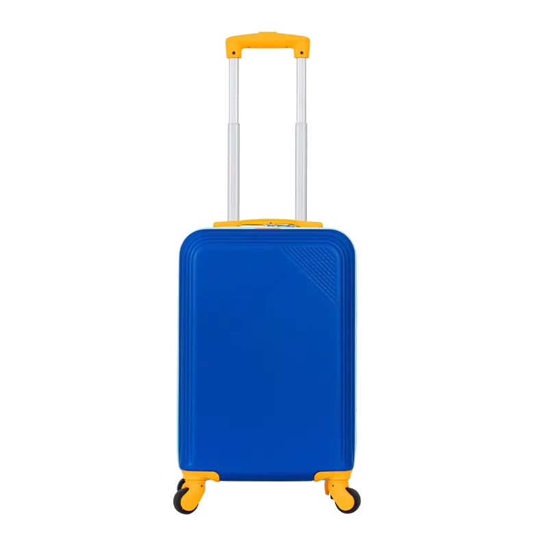 Kids Boys ABS Luggage Modern Cute Design 4 Wheel 360 Spinner Steel Trolley Carry On Size Lightweight Waterproof