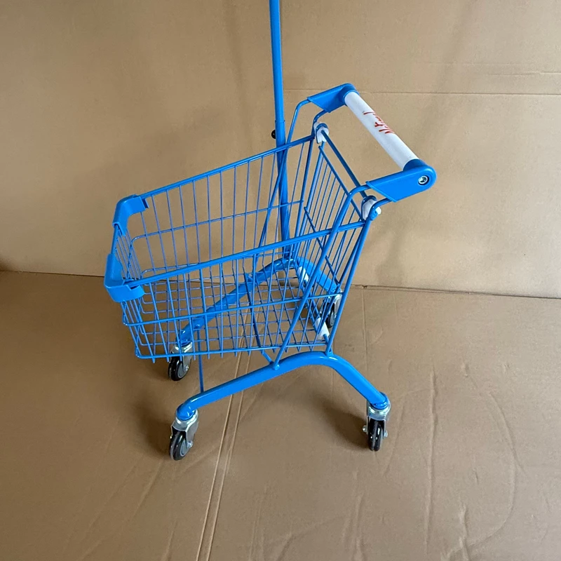 Kids Supermarket Shopping Toy Trolley Kids Plastic Shopping Cart with Toy Car Kids Plastic Supermarket Trolley
