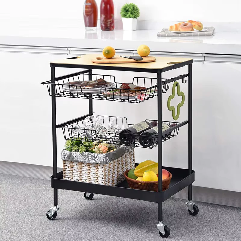 Kitchen Dining Room 4 Tiers Metal Restaurant Tea Coffee Wine Beverage Liquor Drink Serving Trolley Wine Rack Hotel Bar Cart
