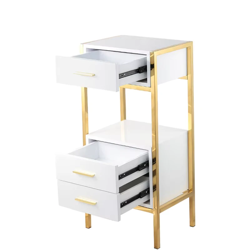 LUXMARS Multifunctional Modern Plastic Salon Spa Trolley Stable Wheels Painted Storage Cart for Beauty Salon Barbershop Massage