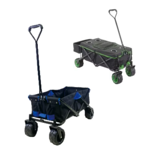 Large Capacity Big Wheels Brakes Portable Rolling Heavy Duty Collapsible Cart Utility Folding Camping Wagon