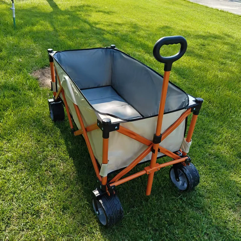 Large Capacity Foldable Cart Heavy Duty Durable Outdoor Garden Picnic Beach Trolley with Four Wheels