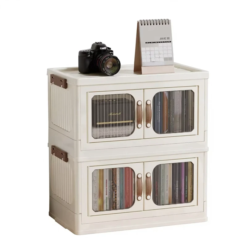 Large Capacity Foldable Storage Boxes with Wheels Modular Design Plastic Containers for Kitchen Pantry & Kids Room