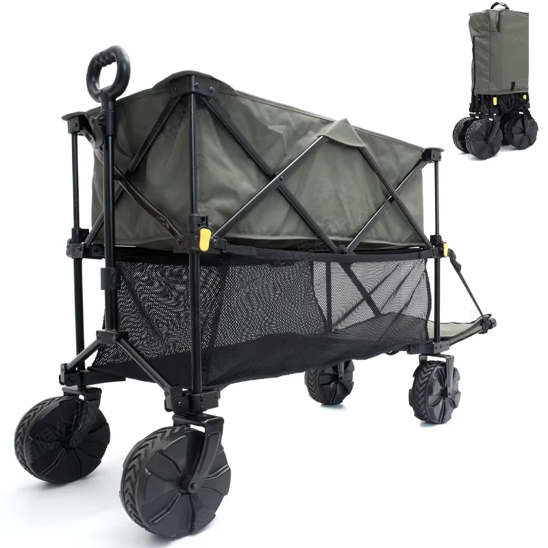 Large Capacity Folding Double Decker Travel Cart