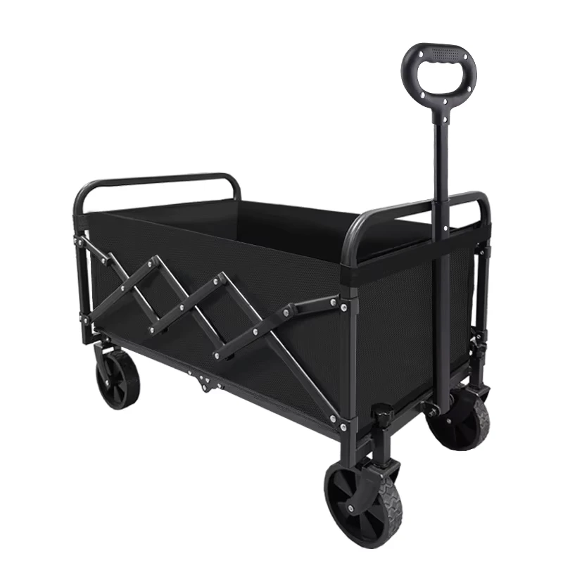 Large Capacity Heavy Duty Foldable Wagon Cart for Garden Utility Grocery Shopping Sports Camping