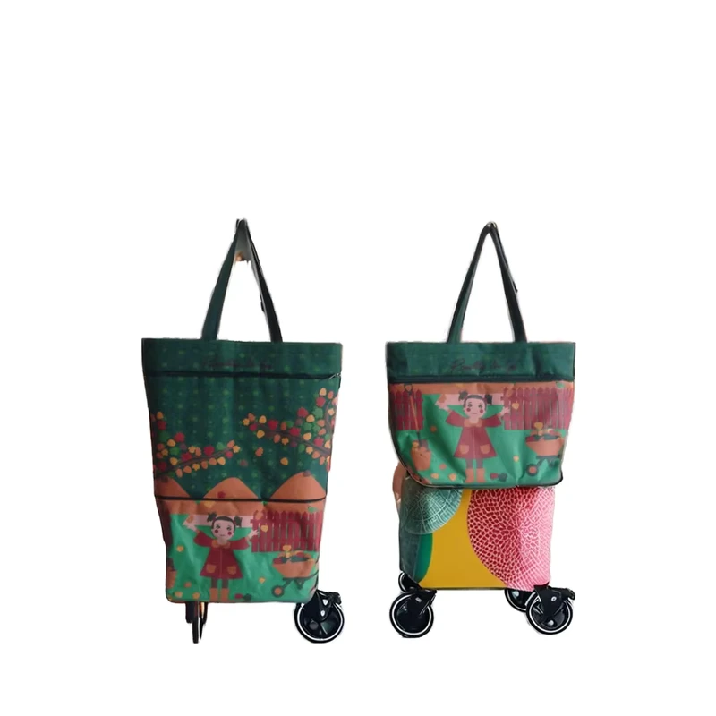 Large Capacity Portable Shopping Cart Trolley Bag for Travel