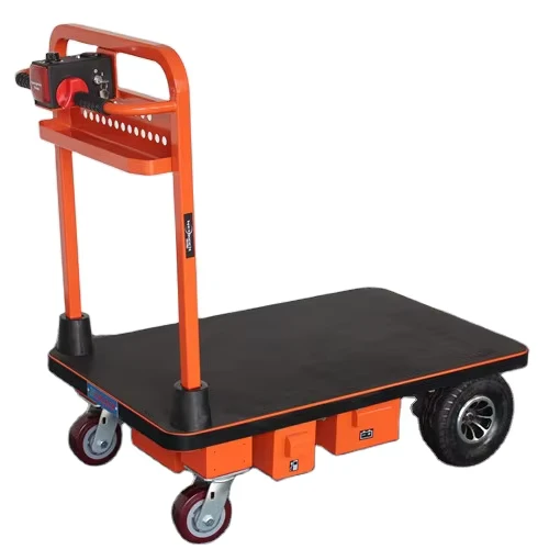 Large Capacity Stainless Steel Electric Trolley Heavy Duty Cargo Transport Capacity Garden Electric Cart