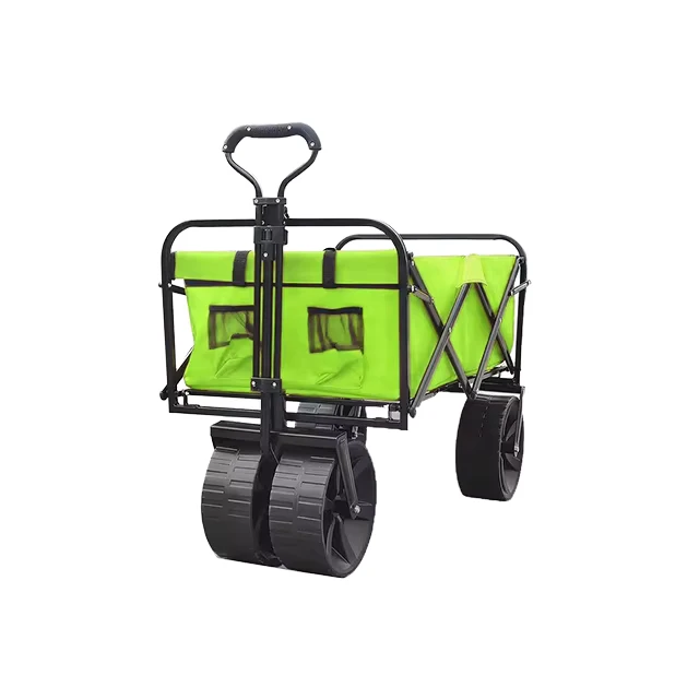 Large Capacity Steel Portable Folding Trolley Cart Camping Accessories Garden Beach Wagon
