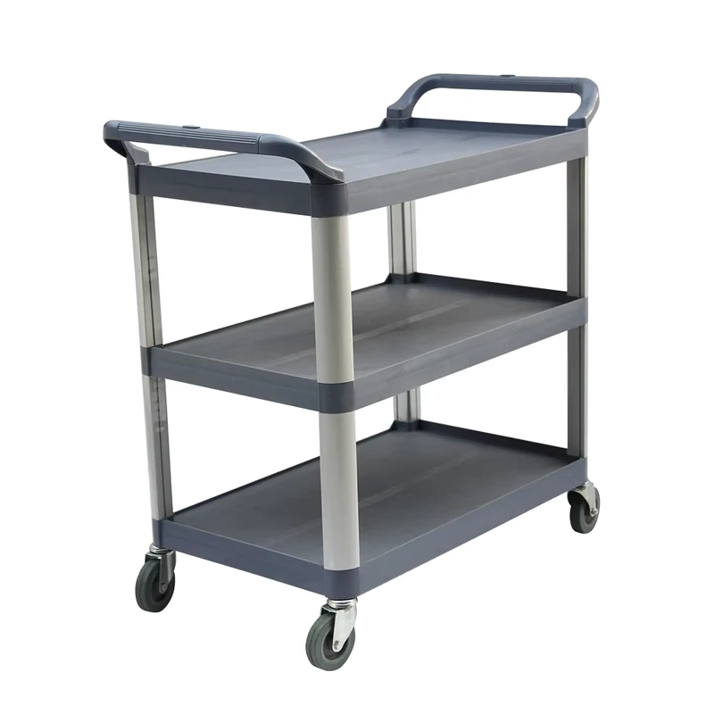 Large Size Service Cart With Three Shelves for Office Warehouse Foodservice