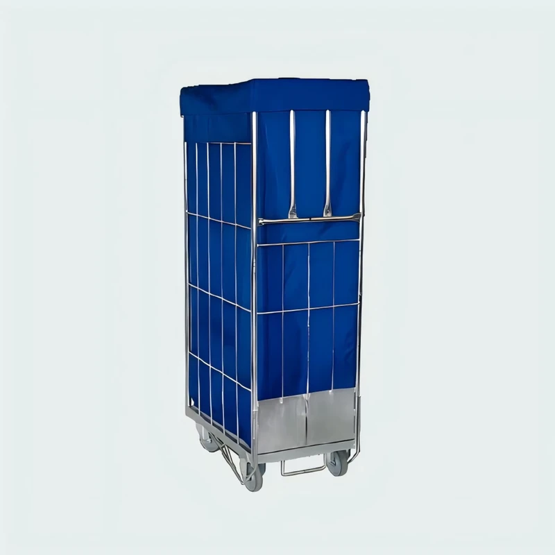Large Storage Hospital Warehouse Laundry Industry Trolley Roll Cage Container Inside Inner Outer Linen Bag Covers