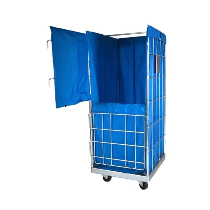 Large Storage Warehouse Laundry Industry Trolley Roll Cage Container Inside Inner Outer Linen Bag Covers