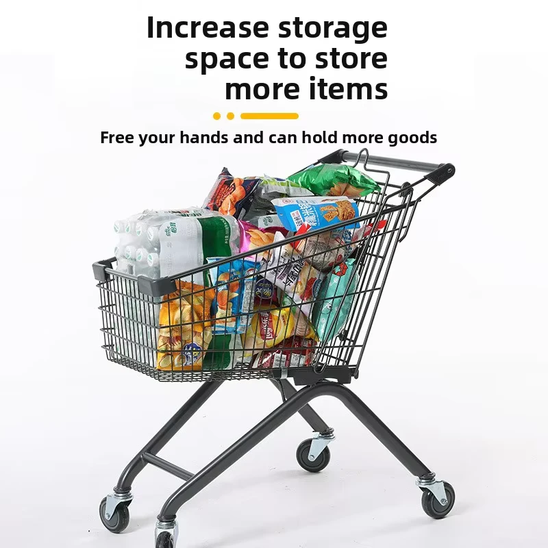 Large shopping cart supermarket trolley mall KTV European style herringbone cart property warehouse goods handling trolley