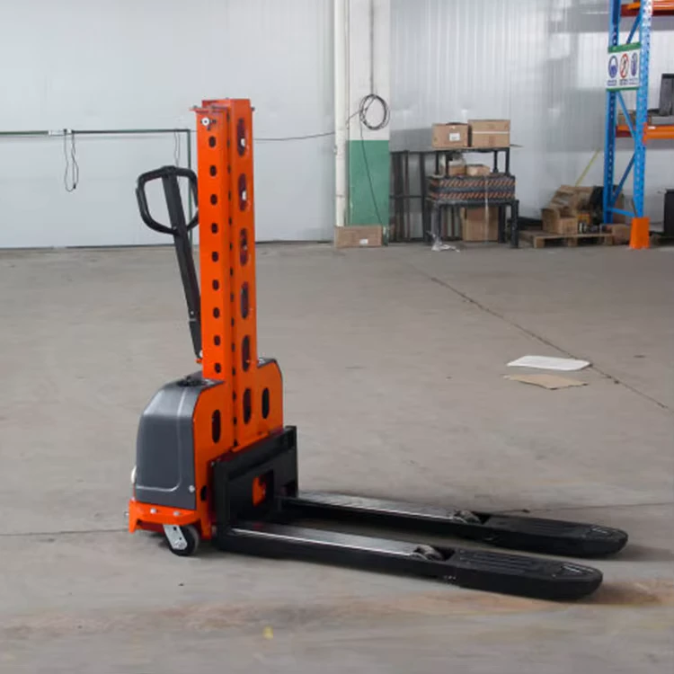Lead Acid Battery Semi Electric Self Loading Forklift 500kg 12V 45Ah Compact Design Stacker Portable Forklift