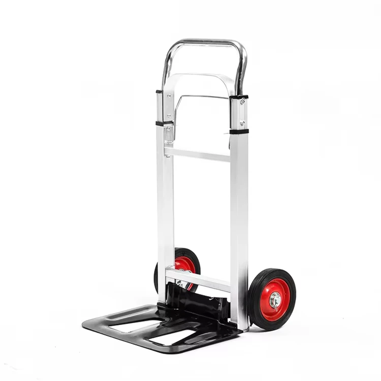 Light Duty Folding Mini Trolley Collapsible Plastic Luggage Cart for Moving Shopping Travel Office Business or Home Use