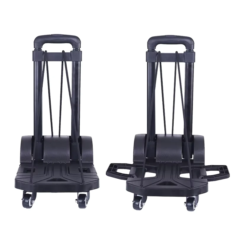 Light Weight Grocery Hand Truck Foldable Shopping Cart Folding Shopping Dolly Shopping Steel Trolley Push Carts With Wheels