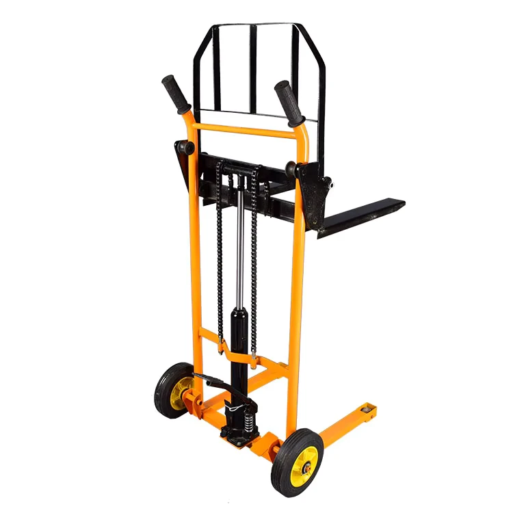 Light Weight Portable Lifting Platform Hand Lift Hydraulic Forklift Manual Mini Stacker