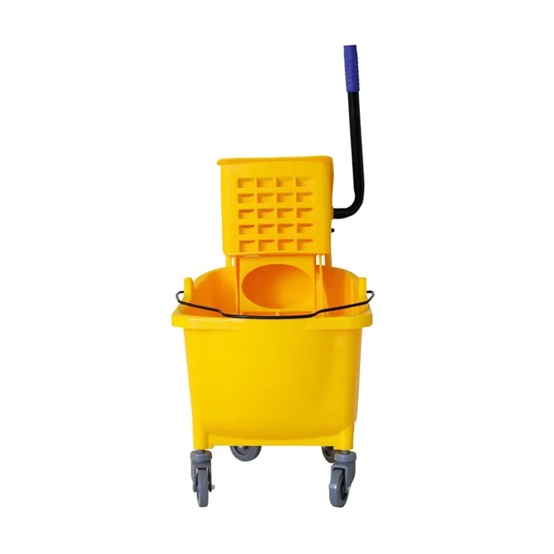 Lightweight 24L Mop Squeezer Bucket Easy to Carry and Use with Side Press Function