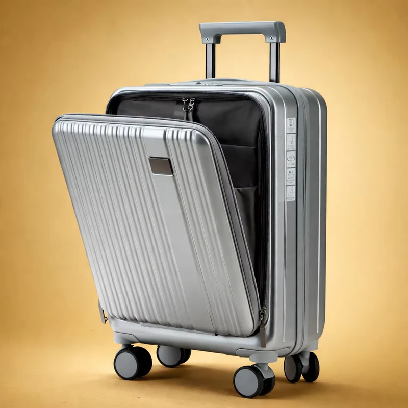 Lightweight Carry On Luggage Expandable Trolley Case with Explosion Proof Zipper and Sleek Minimalist Finish