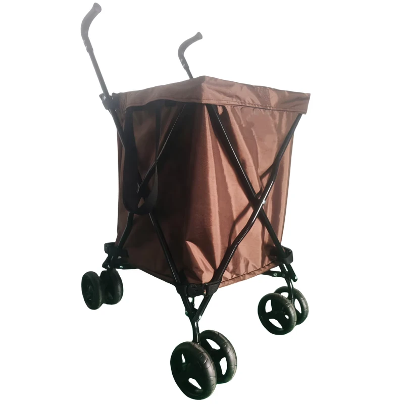 Lightweight Detachable Canvas Storage Bin Basket Shopping Bag Cart 4 Wheels Supermarket Grocery Shopping Trolley Cart