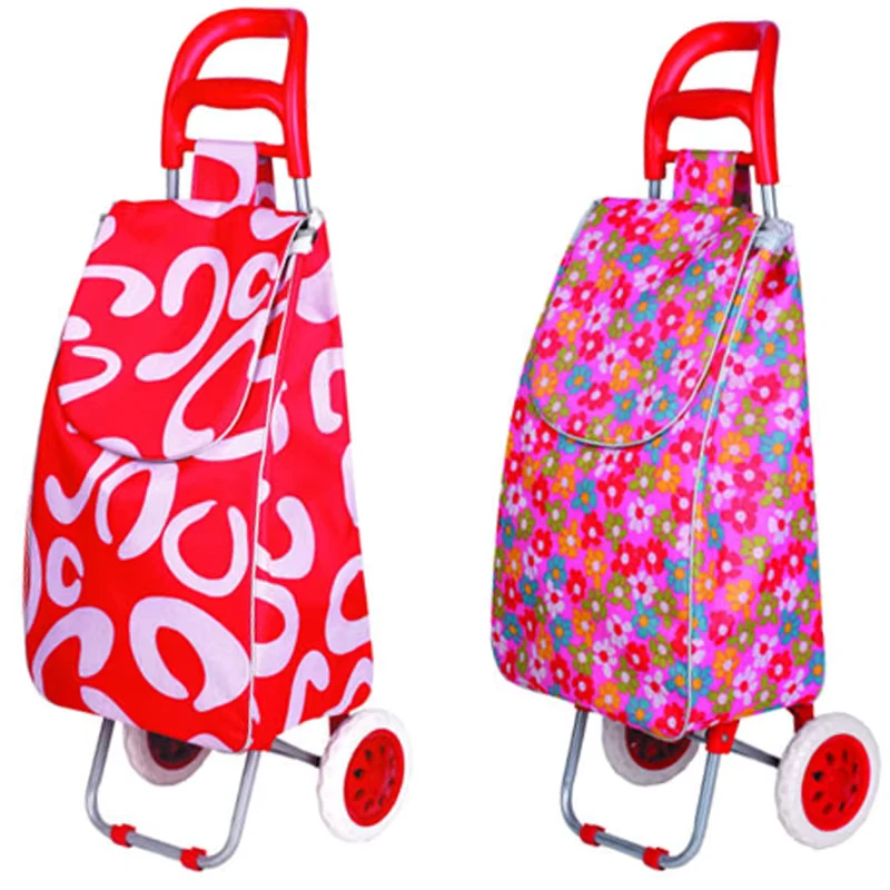 Lightweight Foldable Grocery Cart Portable Shopping Trolley Bag for Seniors Small Hand Pull Wagon for Home and Supermarket