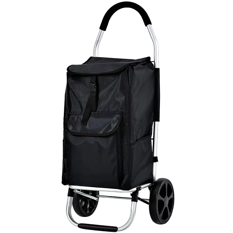 Lightweight Folding Laundry Shopping Cart Bag Trolley Wheeled Foldable Push Luggage with Wheels