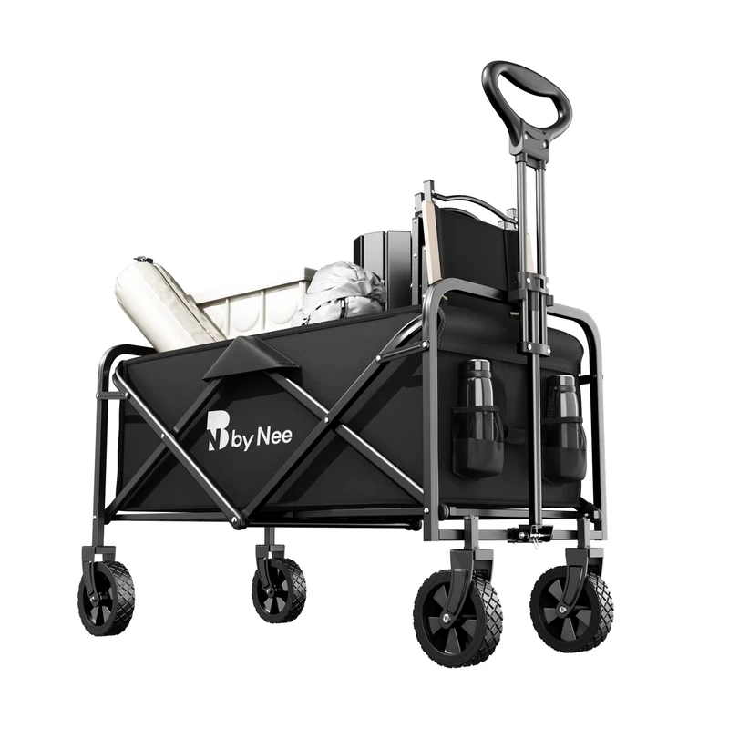 Lightweight Four-Wheeled Mini Camping Trailer Portable Collapsible Transport Cart for Outdoor