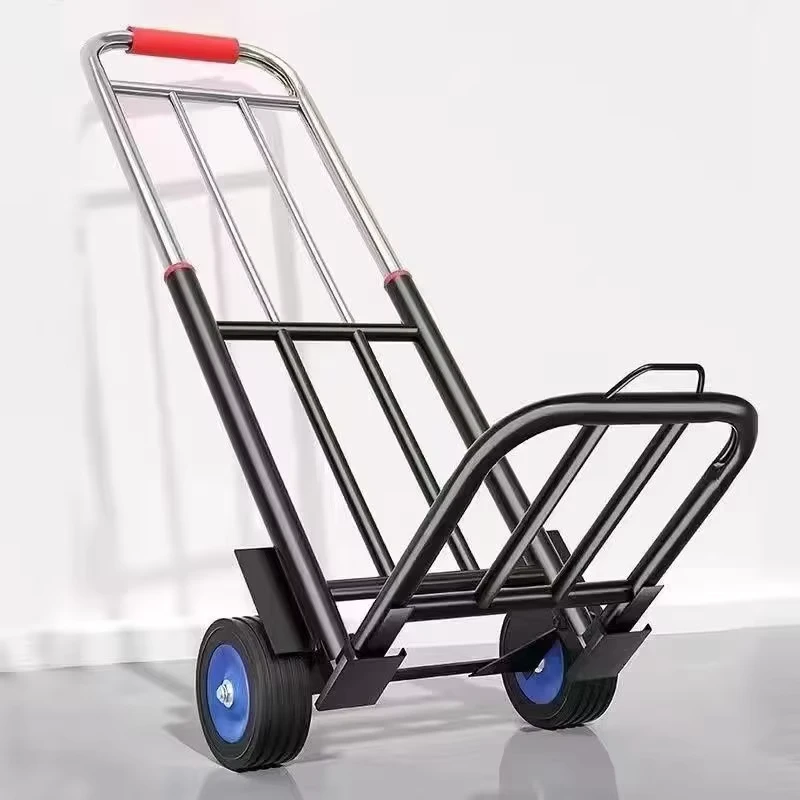 Lightweight Grocery Stall Carrying Van Portable Shopping Trolley Hand Pulled OEM Collapse Household Folding Luggage Trolley