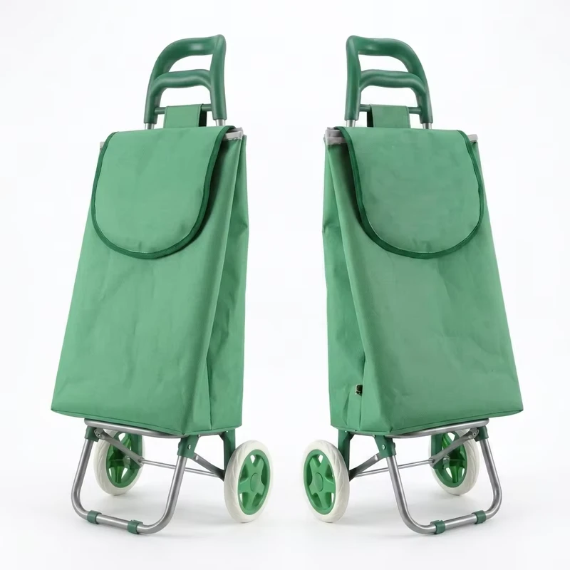 Lightweight Portable 20kg Load Capacity Customizable Color Foldable Platform Plastic & Metal Frame OEM Shopping Cart Trolley