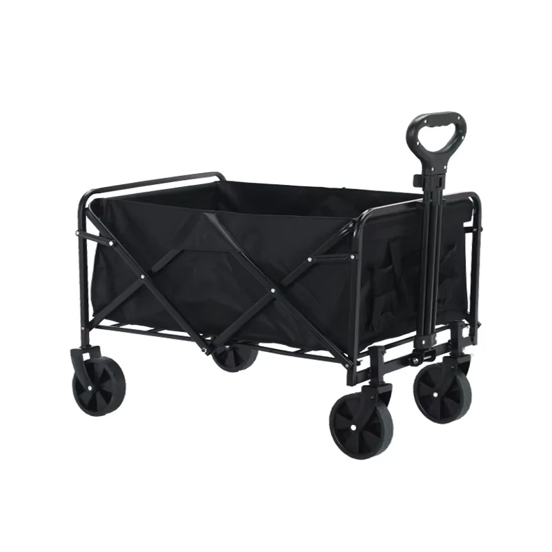 Lightweight Portable Folding Utility Grocery Shopping Wagon Cart with Wheels for Shopping Sports Camping Beach and Garden